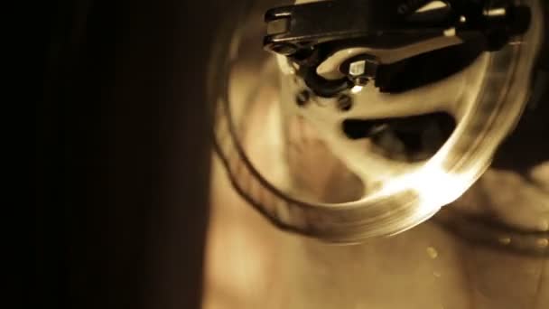 Disque de frein sur une roue de vélo 