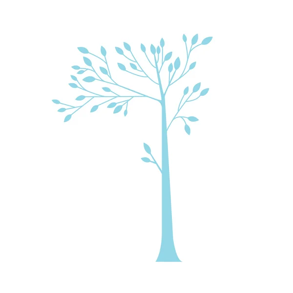 Arbre bleu simple — Image vectorielle