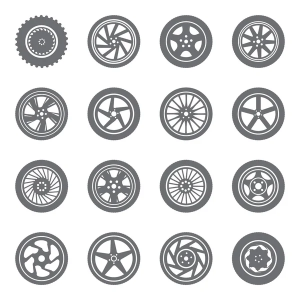 Set of wheel rims — Stock Vector