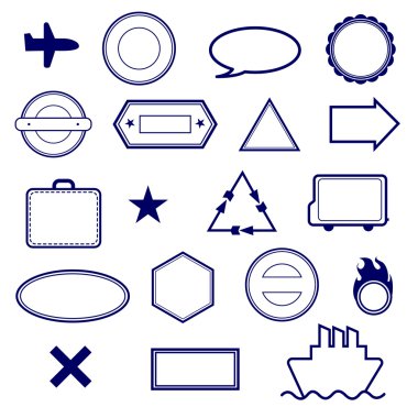 Stamps set clipart