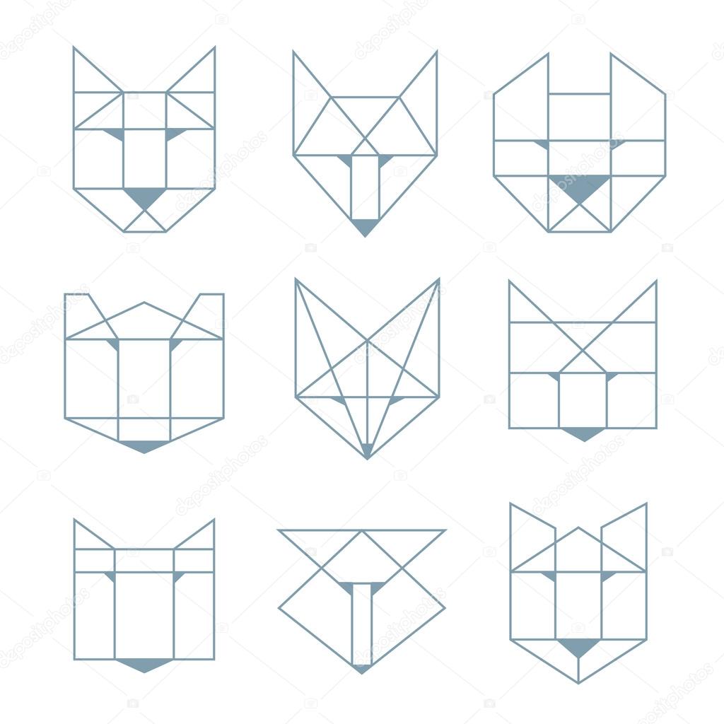 Download Geometric animals — Stock Vector © PavelTalashov #67885349