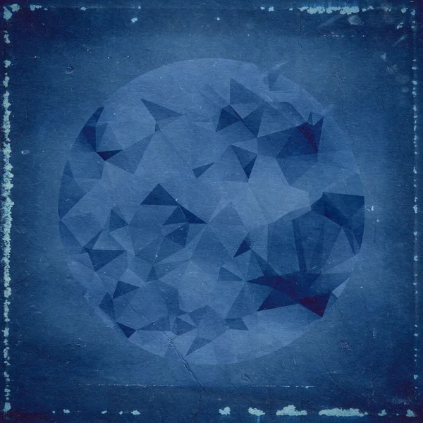 Esfera poligonal azul — Foto de Stock