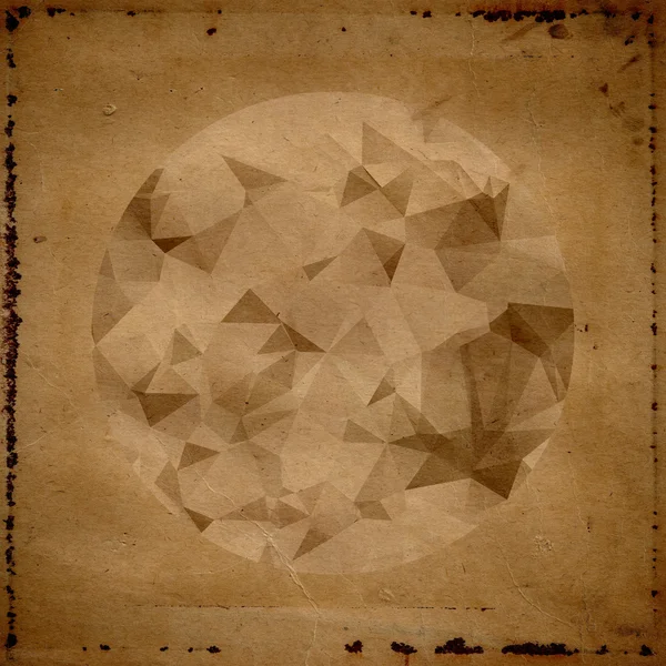Brown polygonal sphere. — Stock Photo, Image