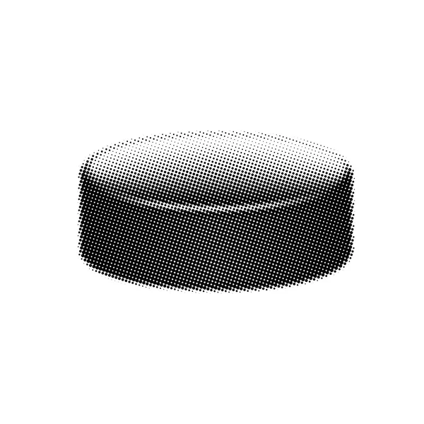 Halftone hockey puck — Stock Photo, Image