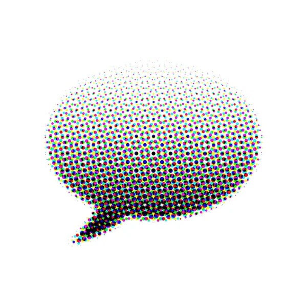 Halftone speech bubble — Stock Photo, Image