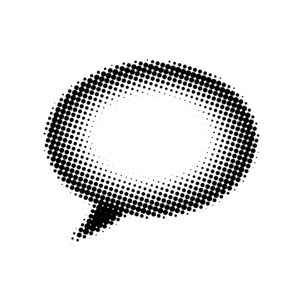 Halftone speech bubble — Stock Photo, Image