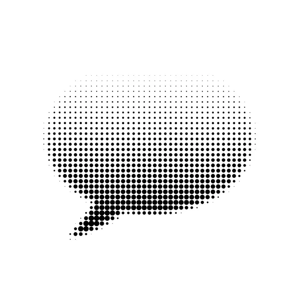 Halftone speech bubble — Stock Photo, Image