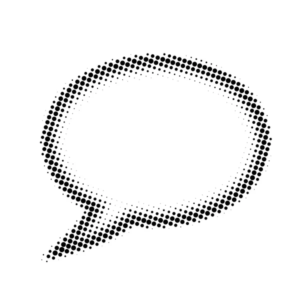 Halftone speech bubble — Stock Photo, Image