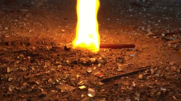 Спалювання палиці — стокове відео