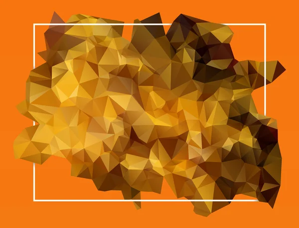 Abstract orange lowpoly background — Stock Vector