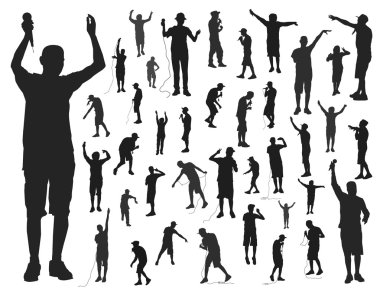 rappers silhouette clipart