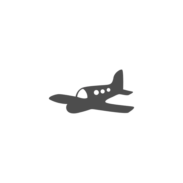 Aeronave ou avião ícone vetor silhueta . — Vetor de Stock