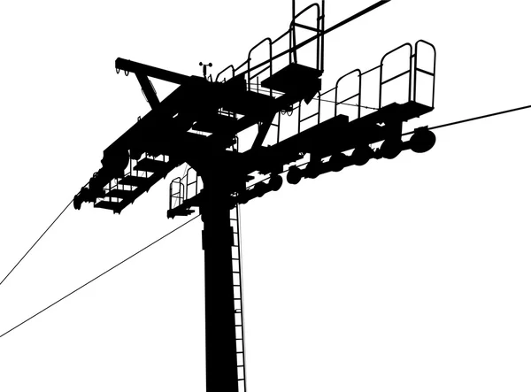 Air gondola lift. — Stock Vector