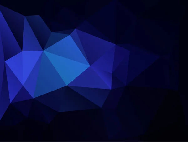 Blauer Hintergrund mit niedrigem Poly. — Stockvektor