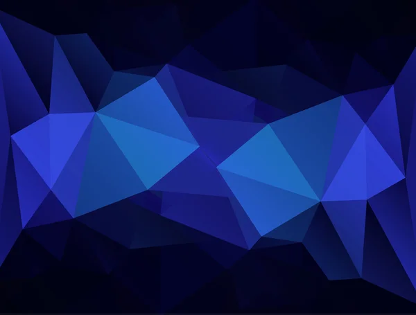 Blauer Hintergrund mit niedrigem Poly. — Stockvektor
