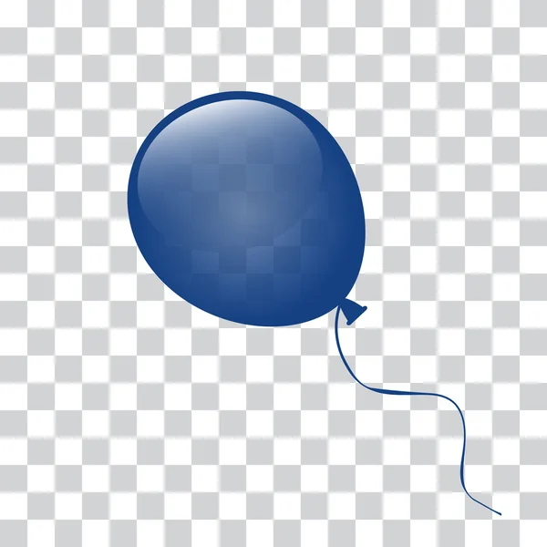 Vector illustration of blue balloon. — Stock Vector