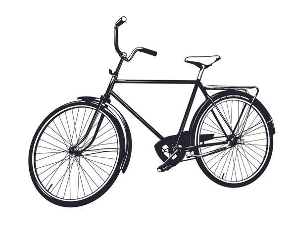 Vector gray bicycle. — Stock Vector