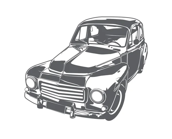 Vecteur de voiture rétro — Image vectorielle