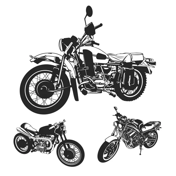 Juego de vector de motocicleta — Archivo Imágenes Vectoriales