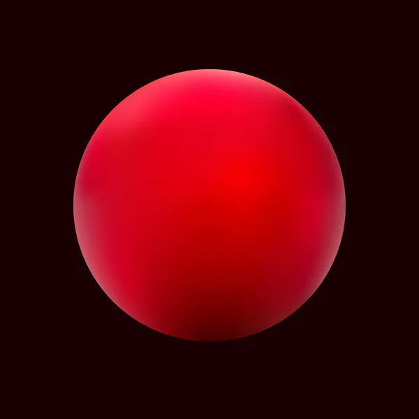 Röda bollen gradient vektor. — Stock vektor