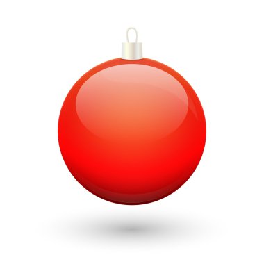 Degrade Noel kırmızı top vektör.