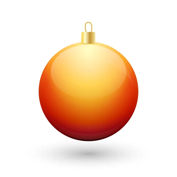 Kleurovergang Kerstmis oranje bal vector. — Stockvector