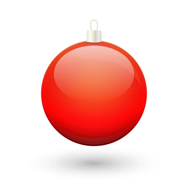 Gradiente navidad bola roja vector . — Vector de stock