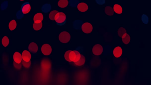 Natal colorido bokeh luzes em movimento . — Vídeo de Stock