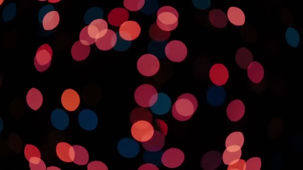 Natal colorido bokeh luzes em movimento . — Vídeo de Stock