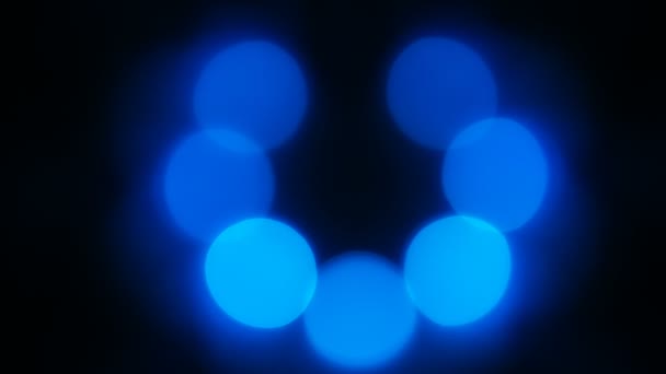 Blue and white bokeh moving. — Stock Video