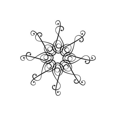 Vektör tasarım öğesi bir avize şeklinde.