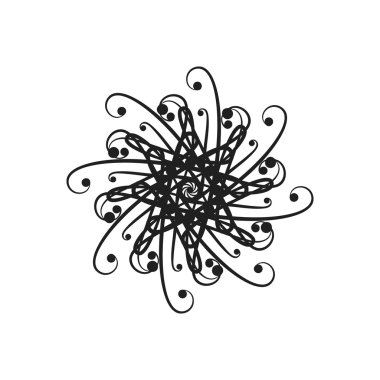 Vektör tasarım öğesi bir avize şeklinde.