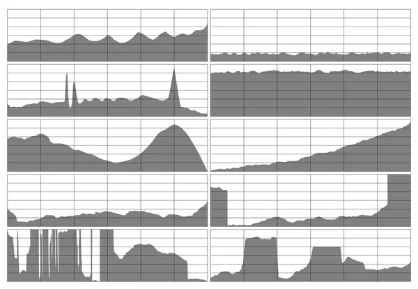 Grau Business Flat Graph Trend Chart. — Stockvektor