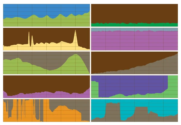 Design-Infografik-Vorlage mit Diagrammen. — Stockvektor