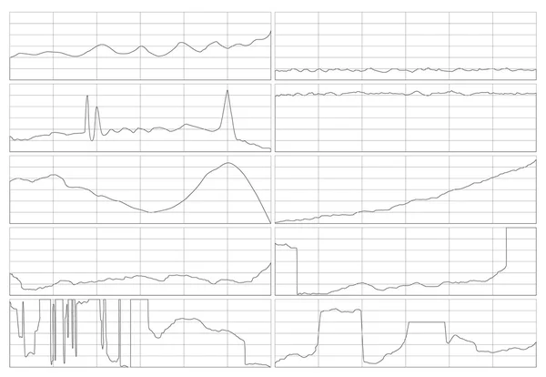 Geschäft Flat Graph Trend Chart-Schema. — Stockvektor