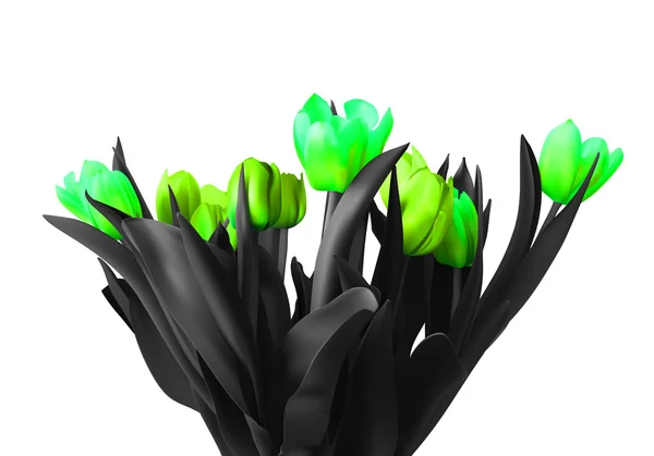 Cor de buquê pintado belas tulipas . — Fotografia de Stock