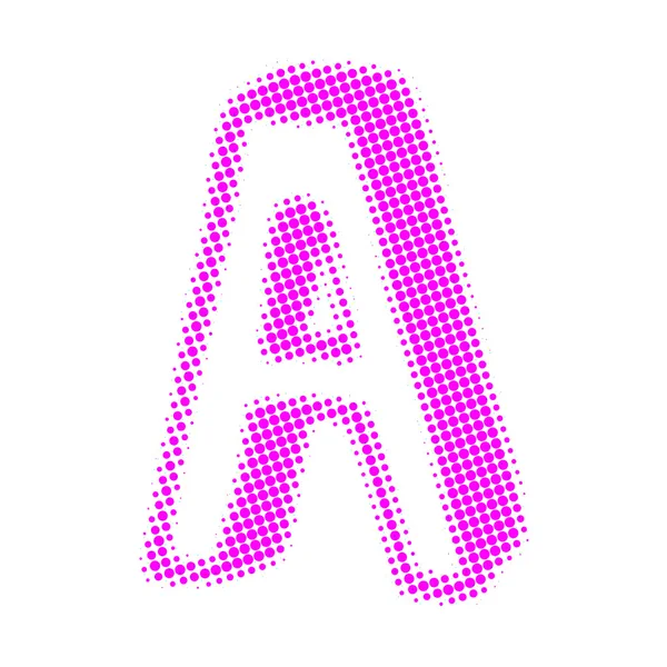 Letter A from points with shadows. — Stock Photo, Image