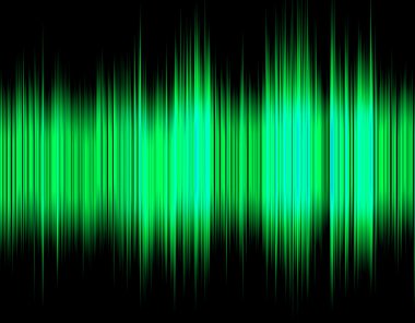 Yeşil soyut dijital ses dalgası.