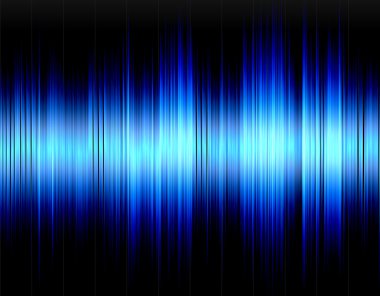 Mavi soyut dijital ses dalgası.
