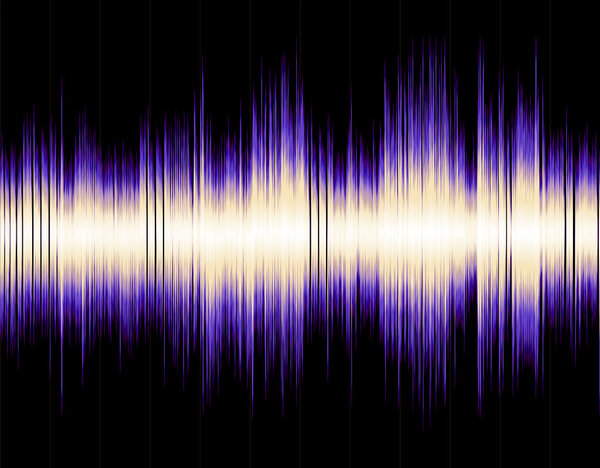 Colorful abstract digital sound wave background.