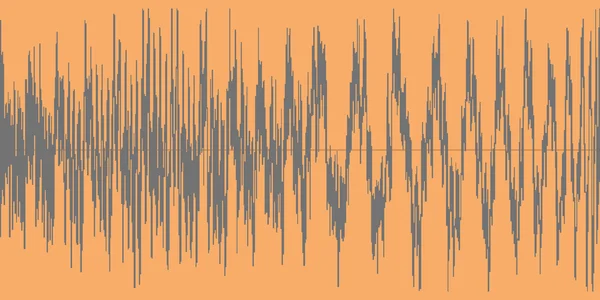 灰色的声波在一个橘黄色的背景上. — 图库矢量图片