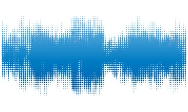 Mavi noktalı resim soyut tasarım arka plan dalga şeklinde.