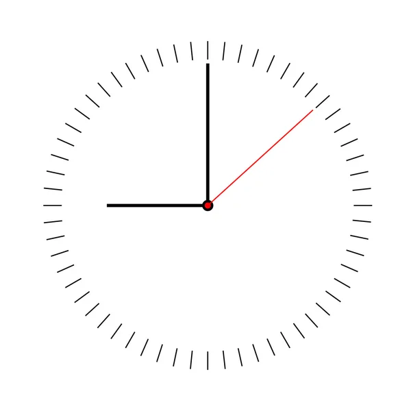 Ilustración del reloj vectorial sobre fondo blanco . — Vector de stock