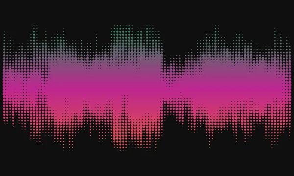 Fondo de diseño abstracto de medio tono rosa en forma de onda . — Vector de stock