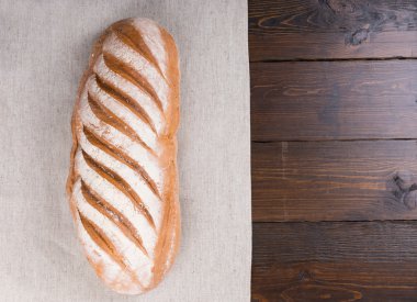 Durum unu ekmek somun masada Mayalı