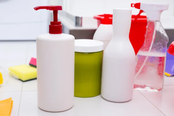 Assortment of household cleaning products — Stock Photo, Image