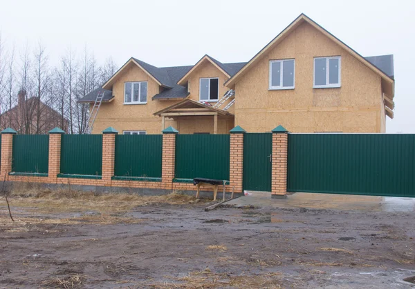 Two story house under construction — Stock Photo, Image