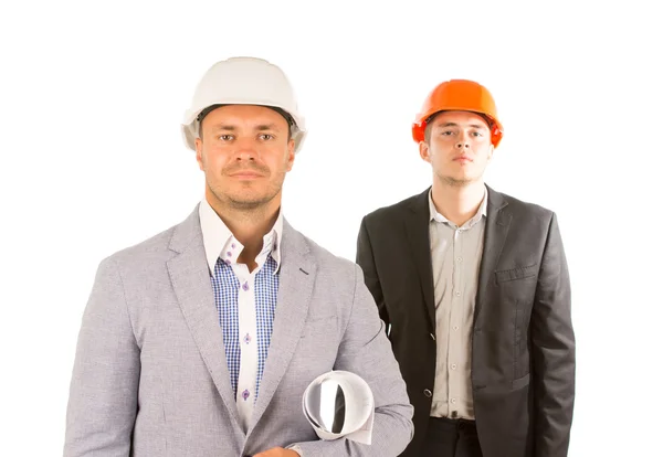 Deux ingénieurs masculins en demi-corps Portrait — Photo