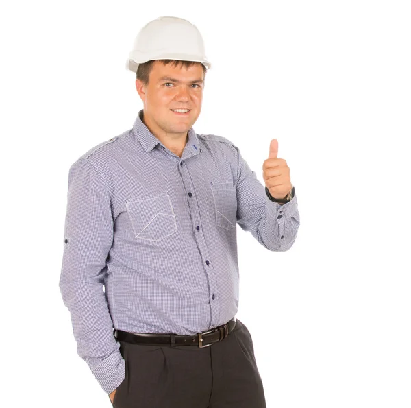 Successful architect giving a thumbs up — Stock Photo, Image