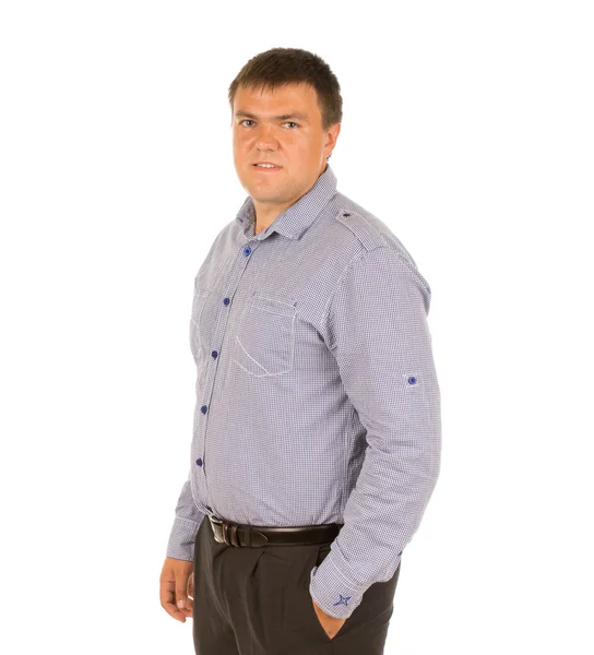 Relaxed overweight young man — Stock Photo, Image